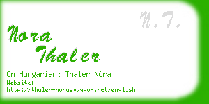 nora thaler business card