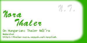 nora thaler business card